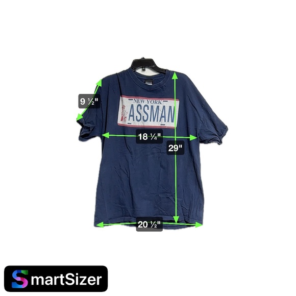 Seinfeld "Assman" T-Shirt XL Blue Kramer Licence Plate Short Sleeve - Picture 5 of 8